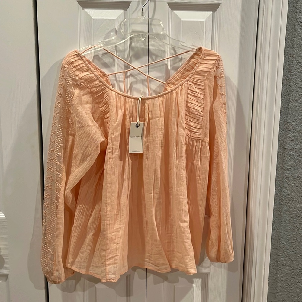 NWT Lucky Brand long sleeve blouse size M